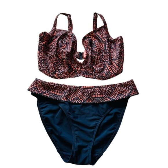 Bravissimo SW335 Paphos Bikini Set – Size 30GG (Top) XS (Bottom) in Coral Print - Picture 2 of 13